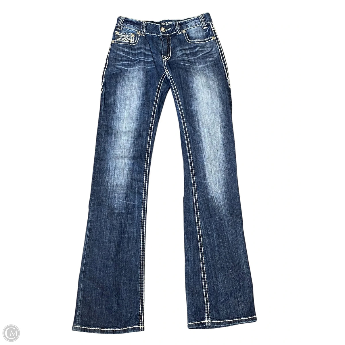 Jeans Boot Cut By Rock & Roll In Blue Denim, Size: 4