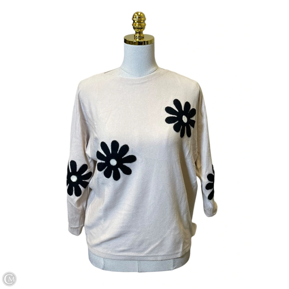 Sweater By Aaeda In Black & Cream, Size: S