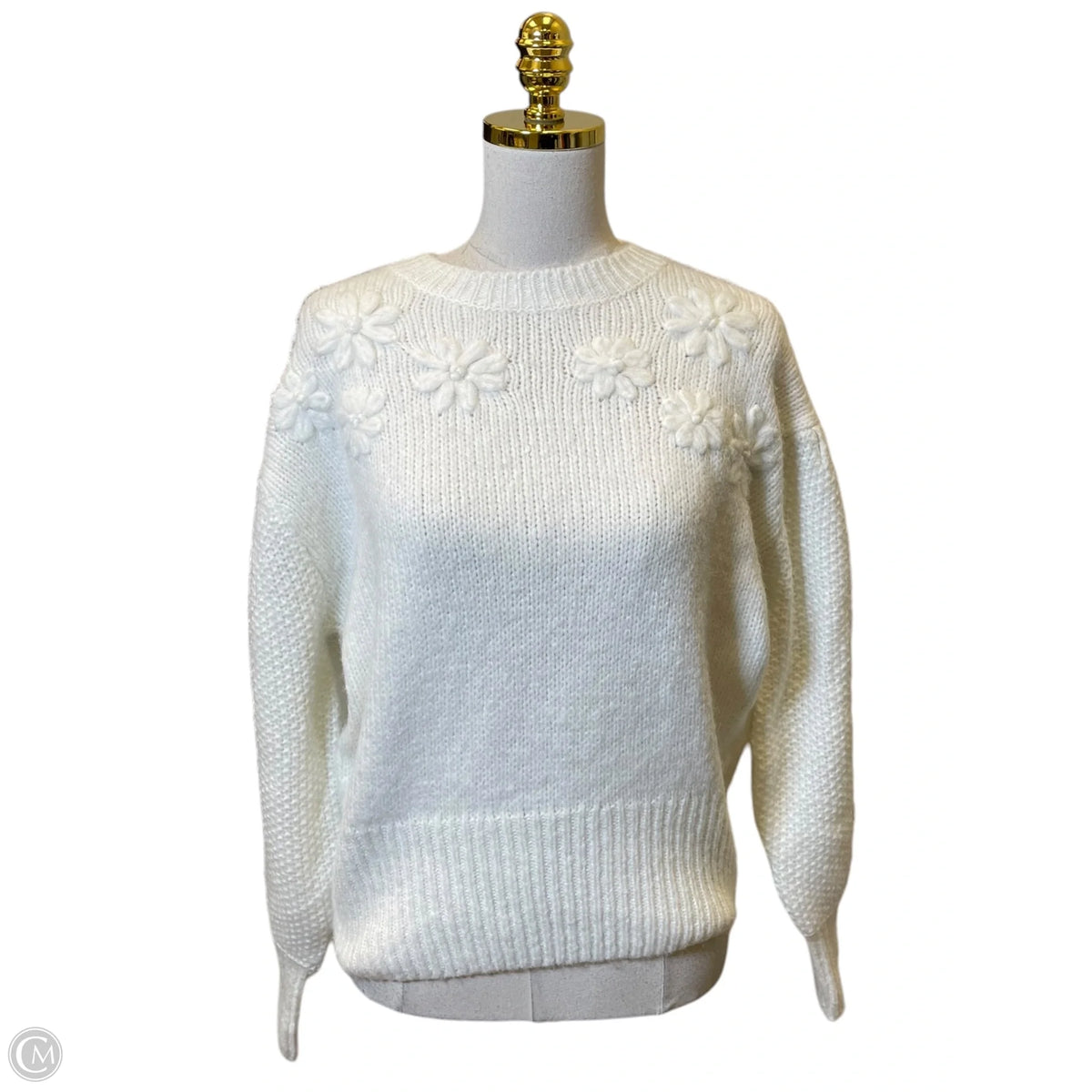 Sweater By Free Assembly In White, Size: M