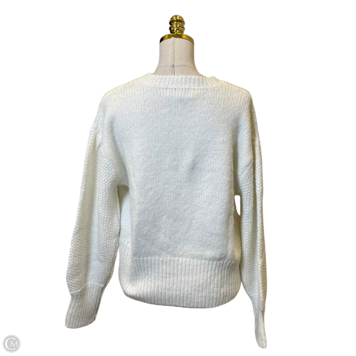 Sweater By Free Assembly In White, Size: M