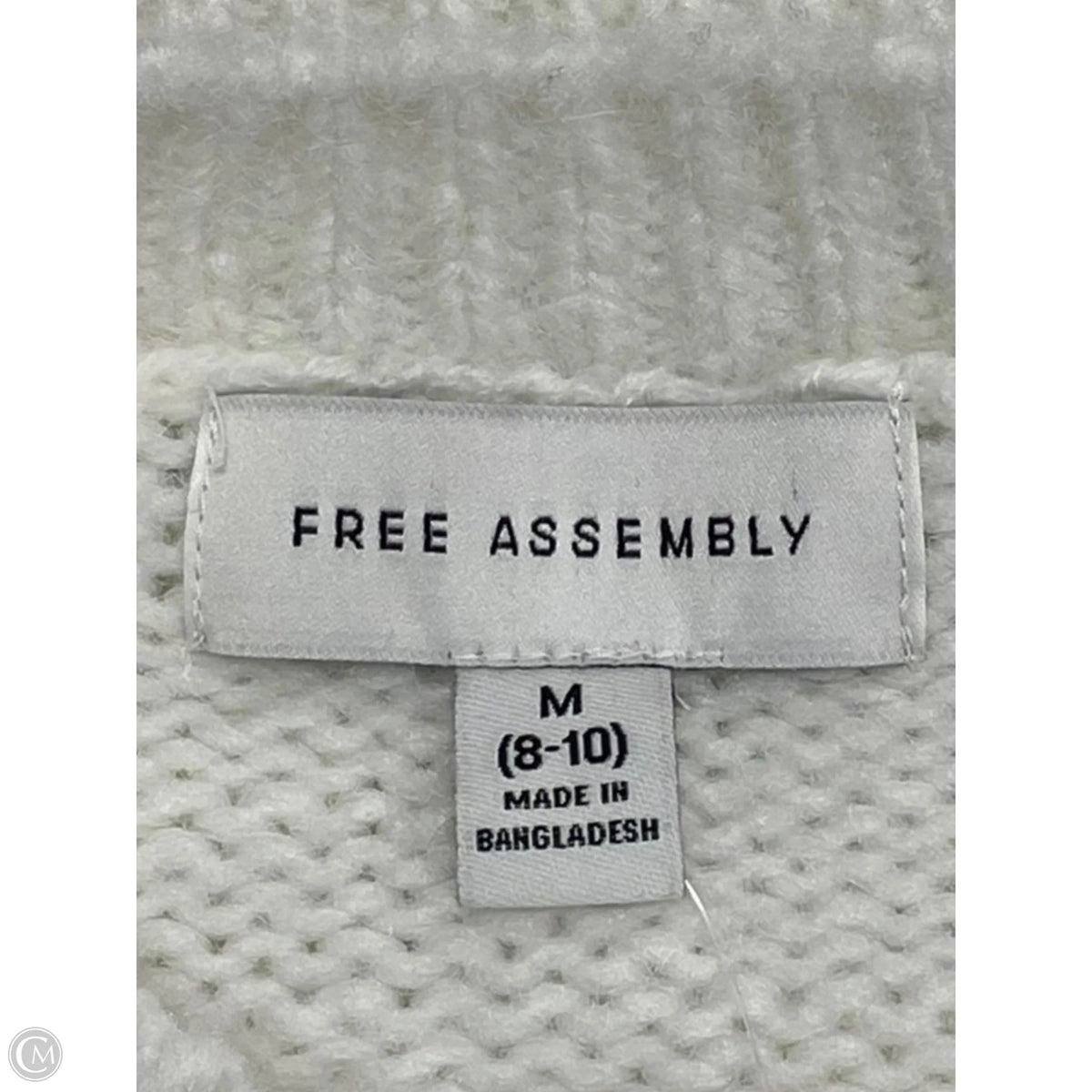 Sweater By Free Assembly In White, Size: M