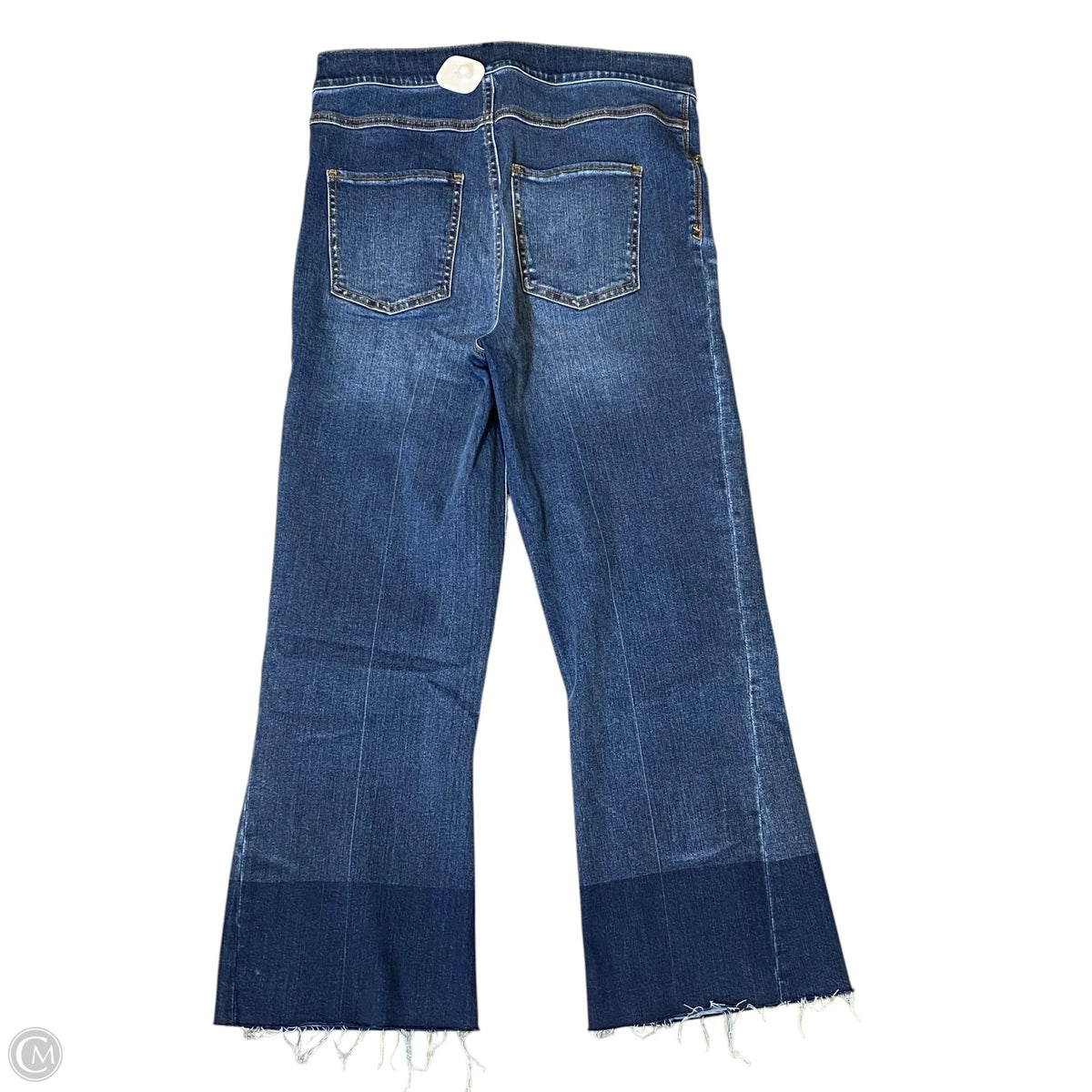 Jeans Flared By Spanx In Blue Denim, Size: 14