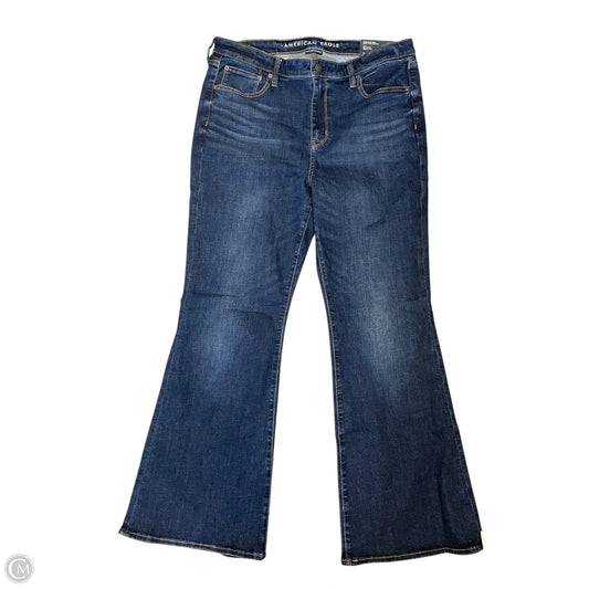 Jeans Flared By American Eagle In Blue Denim, Size: 16
