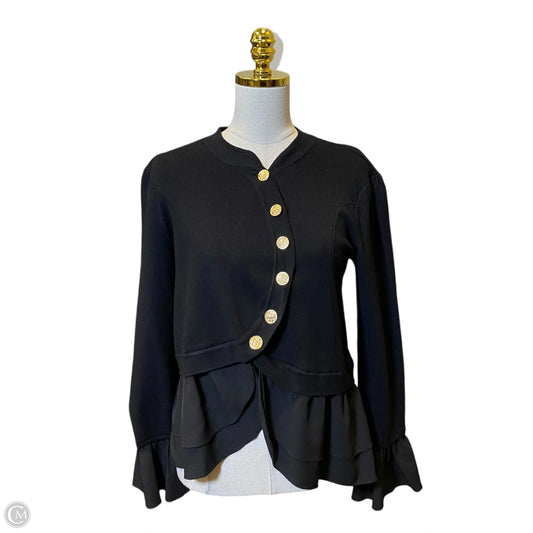 Cardigan By International Concepts In Black & Gold, Size: M