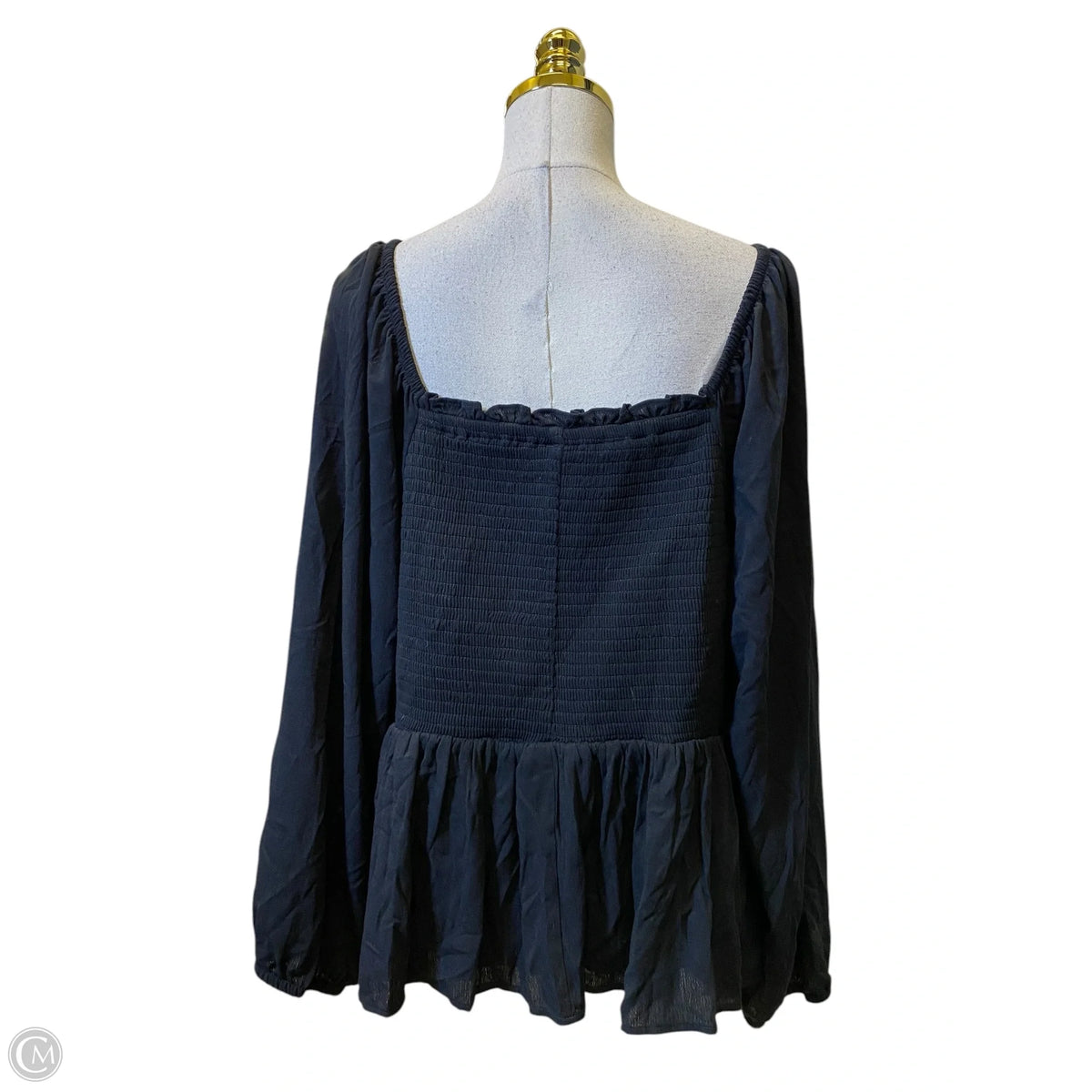 Blouse Long Sleeve By Torrid In Black, Size: 3x