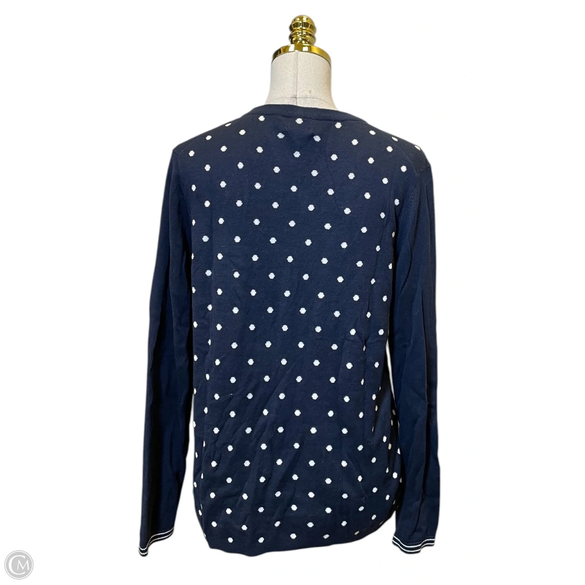 Sweater By Tommy Hilfiger In Polkadot Pattern, Size: L