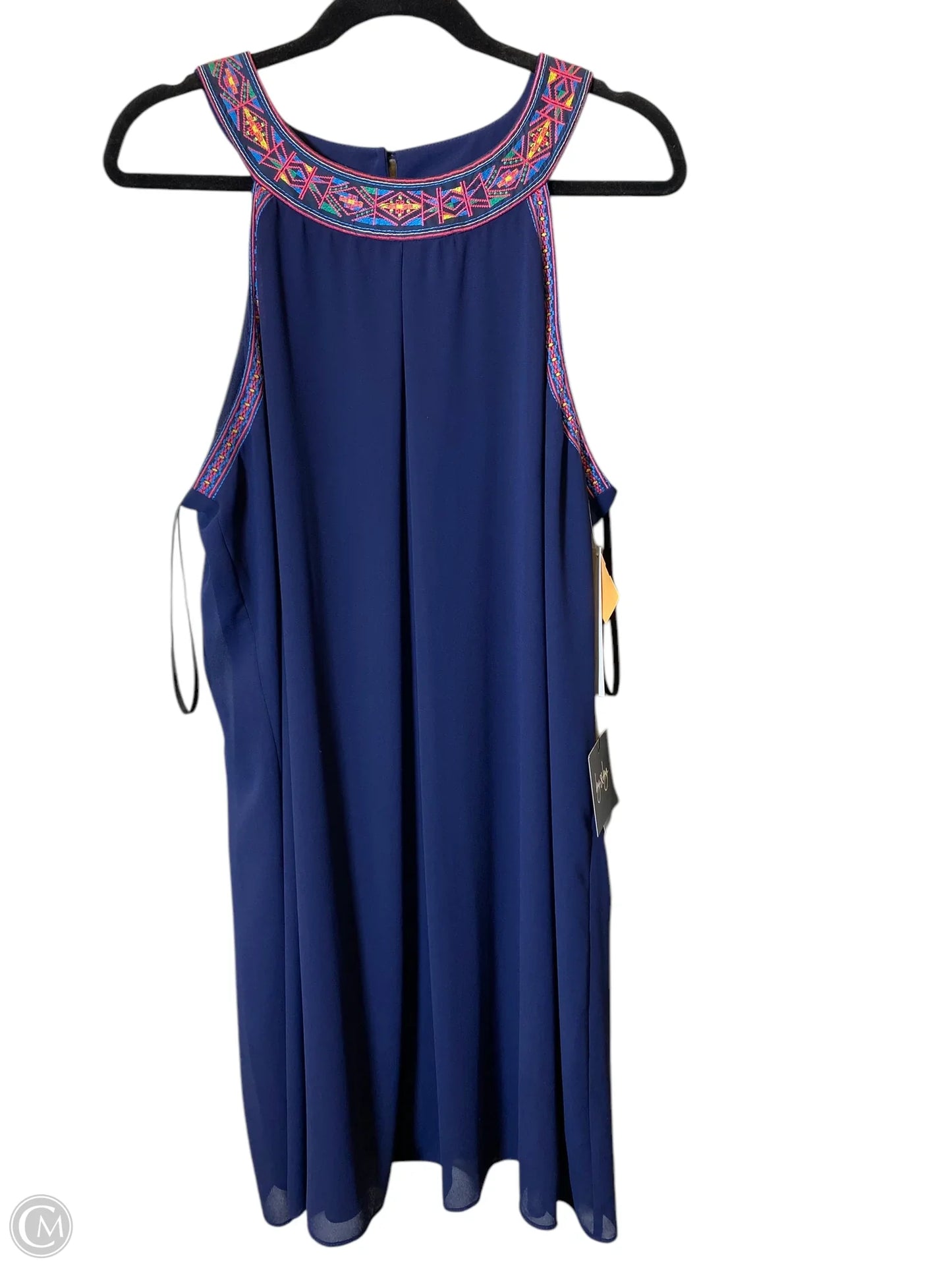 Dress Casual Midi By By & By In Navy, Size: 2x