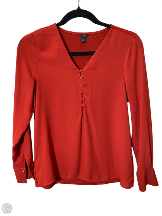 Top Long Sleeve By Ann Taylor In Orange, Size: Xxsp