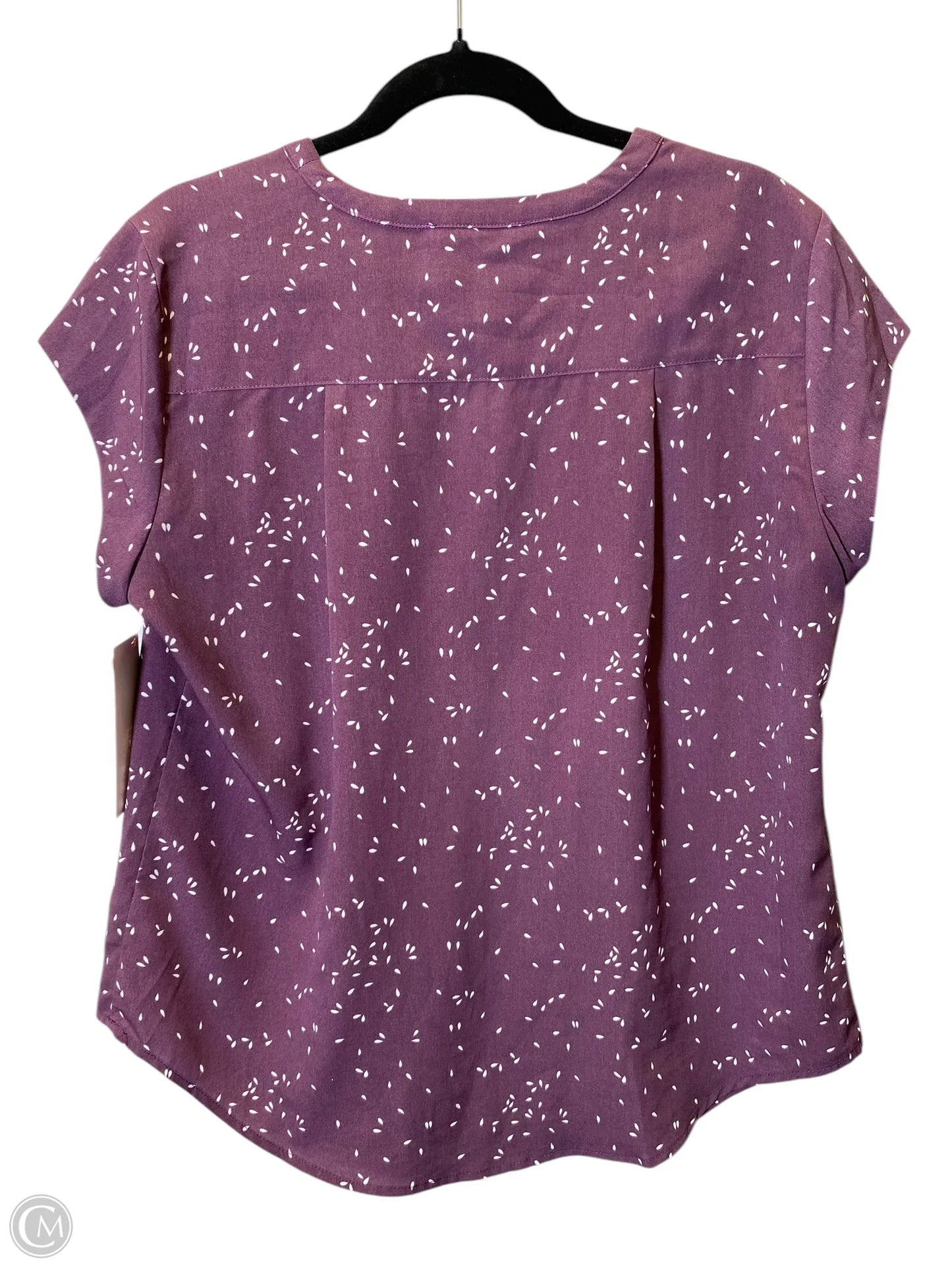 Top Short Sleeve By Fun 2 Fun In Purple, Size: Xl