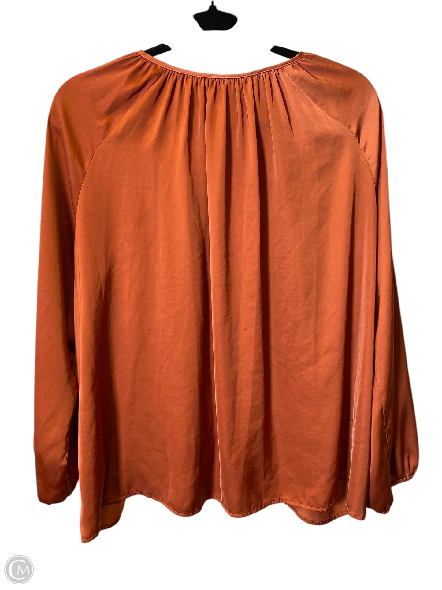 Top Long Sleeve By H&m In Orange, Size: L