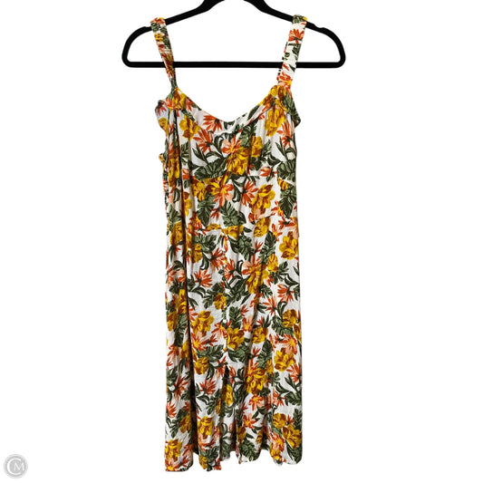 Dress Casual Midi By Derek Heart In Floral Print, Size: Xl