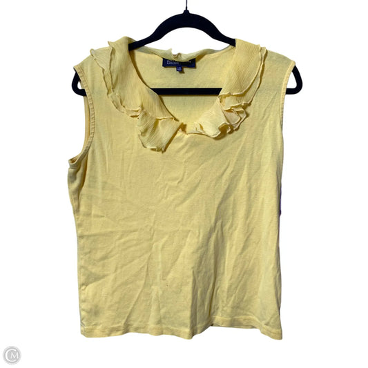 Top Sleeveless By Jones New York In Yellow, Size: L