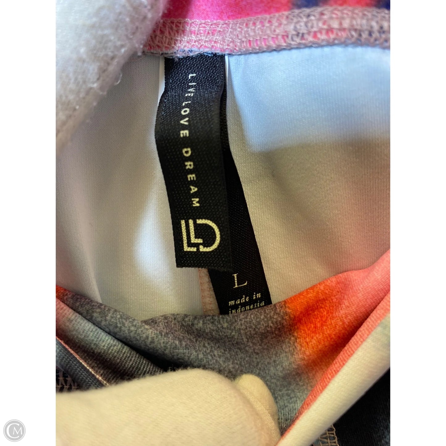Athletic Leggings Capris By Live Love Dream In Multi-colored, Size: L