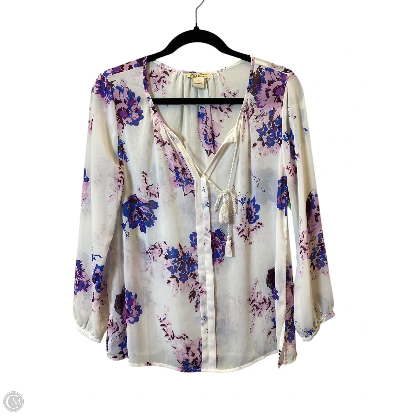 Top Long Sleeve By Lucky Brand In Floral Print, Size: S