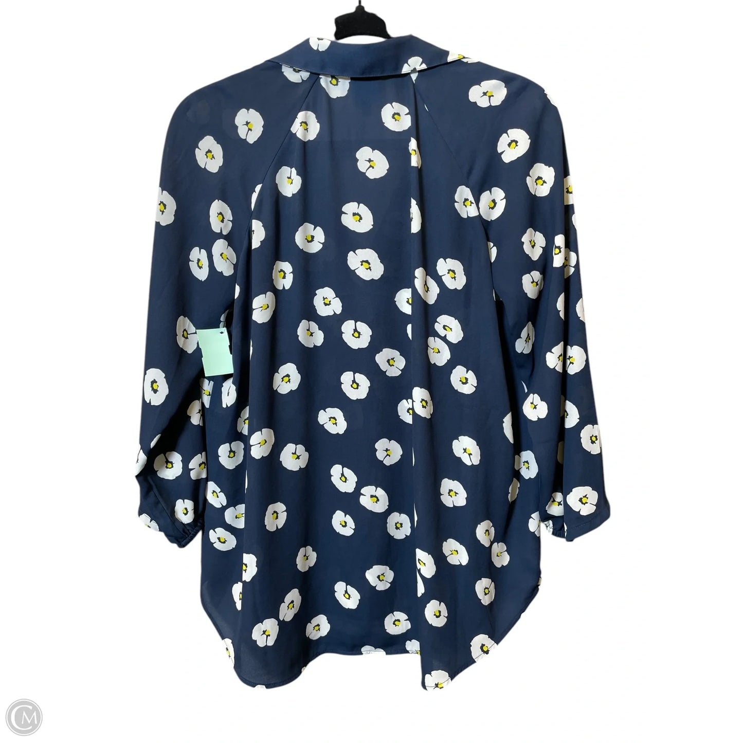 Blouse 3/4 Sleeve By Cabi In Navy, Size: XXS