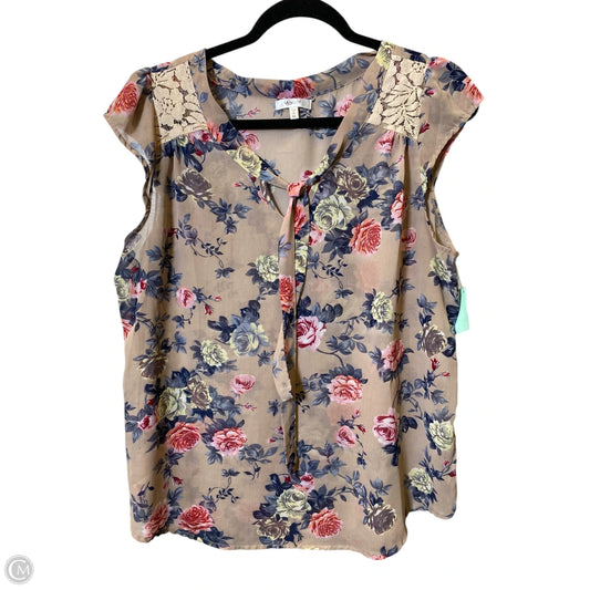 Top Sleeveless By Clothes Mentor In Floral Print, Size: Xl
