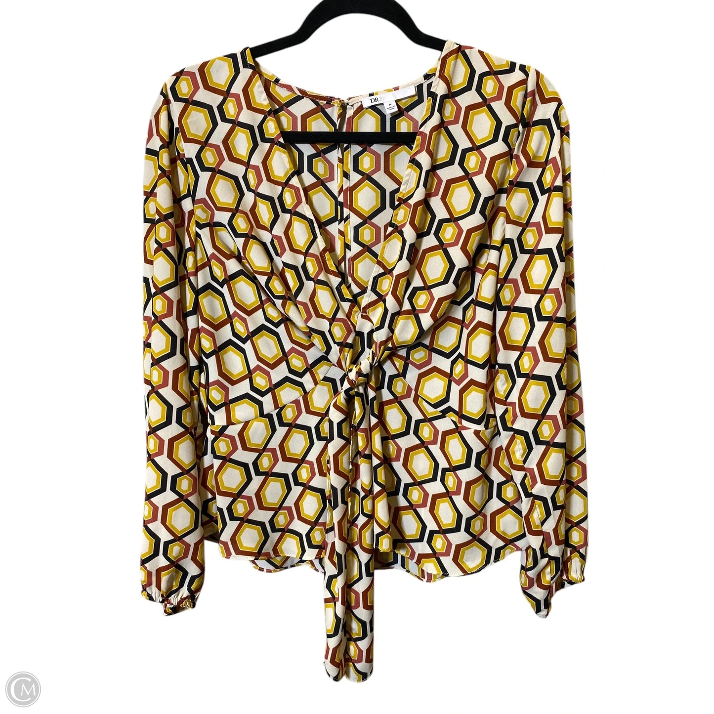 Top Long Sleeve By Dr2 In Multi-colored, Size: M