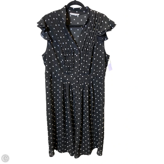 Dress Casual Midi By Sandra Darren In Polkadot Pattern, Size: 16