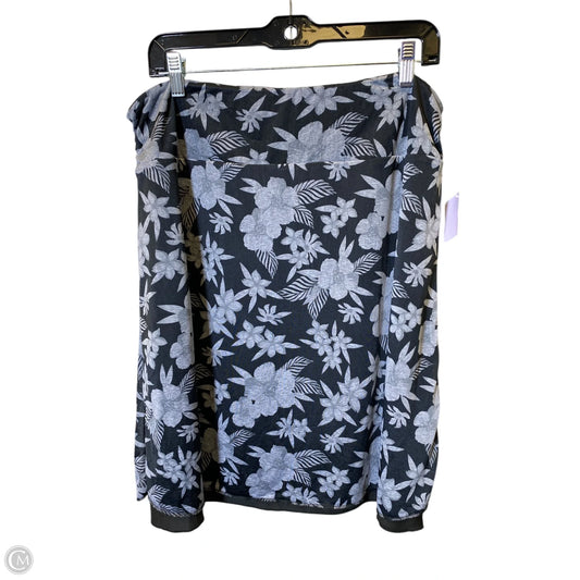 Skirt Midi By Clothes Mentor In Black & Grey, Size: L