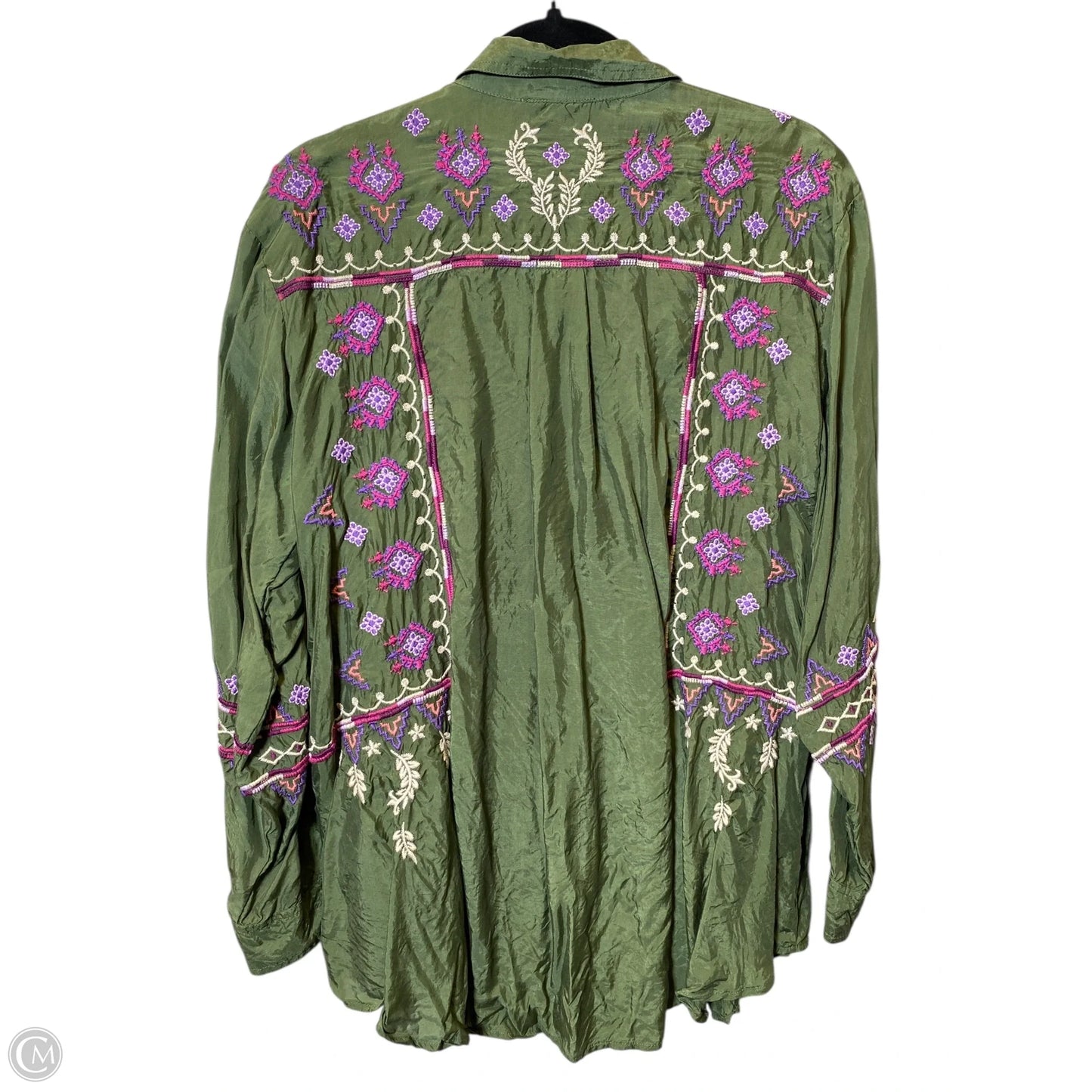 Top Long Sleeve By Johnny Was In Green, Size: L