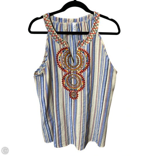 Top Sleeveless By L Love In Multi-colored, Size: L