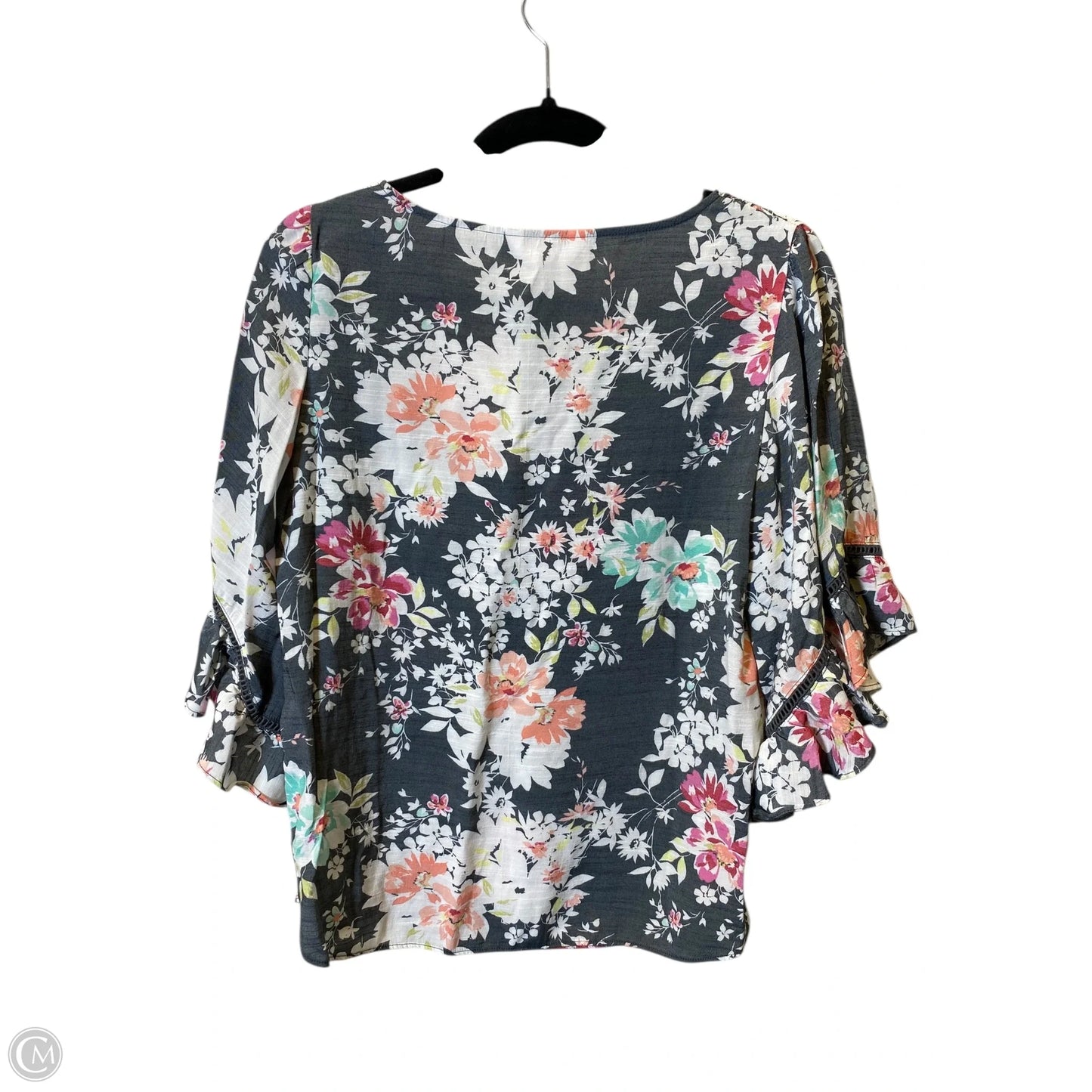 Top 3/4 Sleeve By Lc Lauren Conrad In Floral Print, Size: S