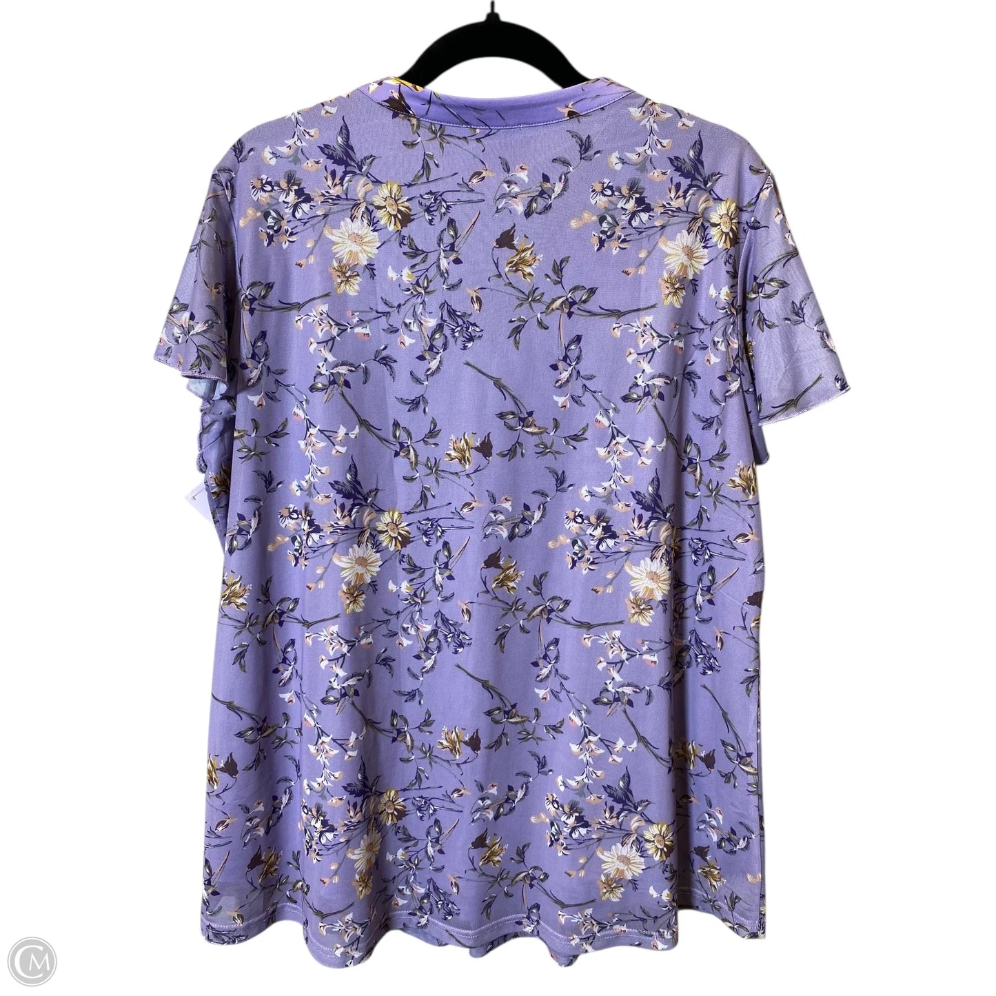 Top Short Sleeve By Clothes Mentor In Floral Print, Size: 2x