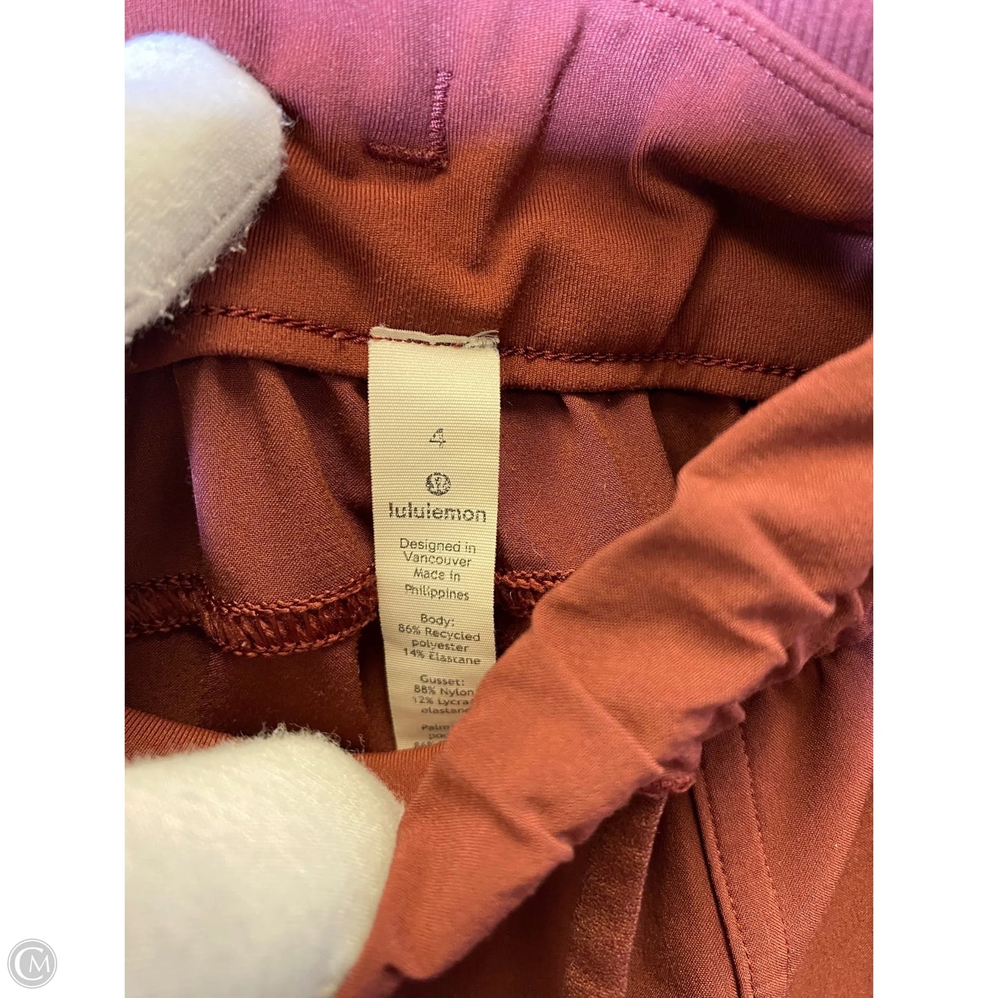 Athletic Pants By Lululemon In Maroon, Size: 4