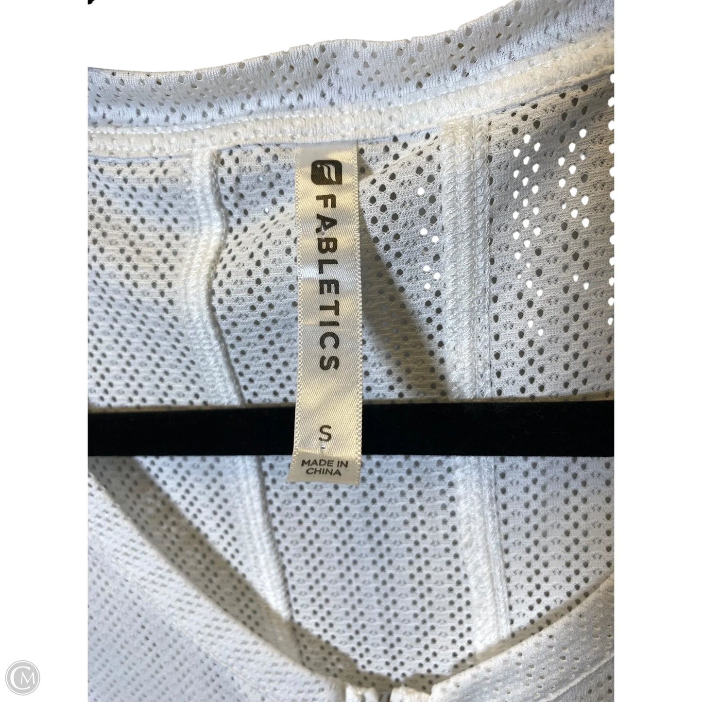 Athletic Jacket By Fabletics In White, Size: S