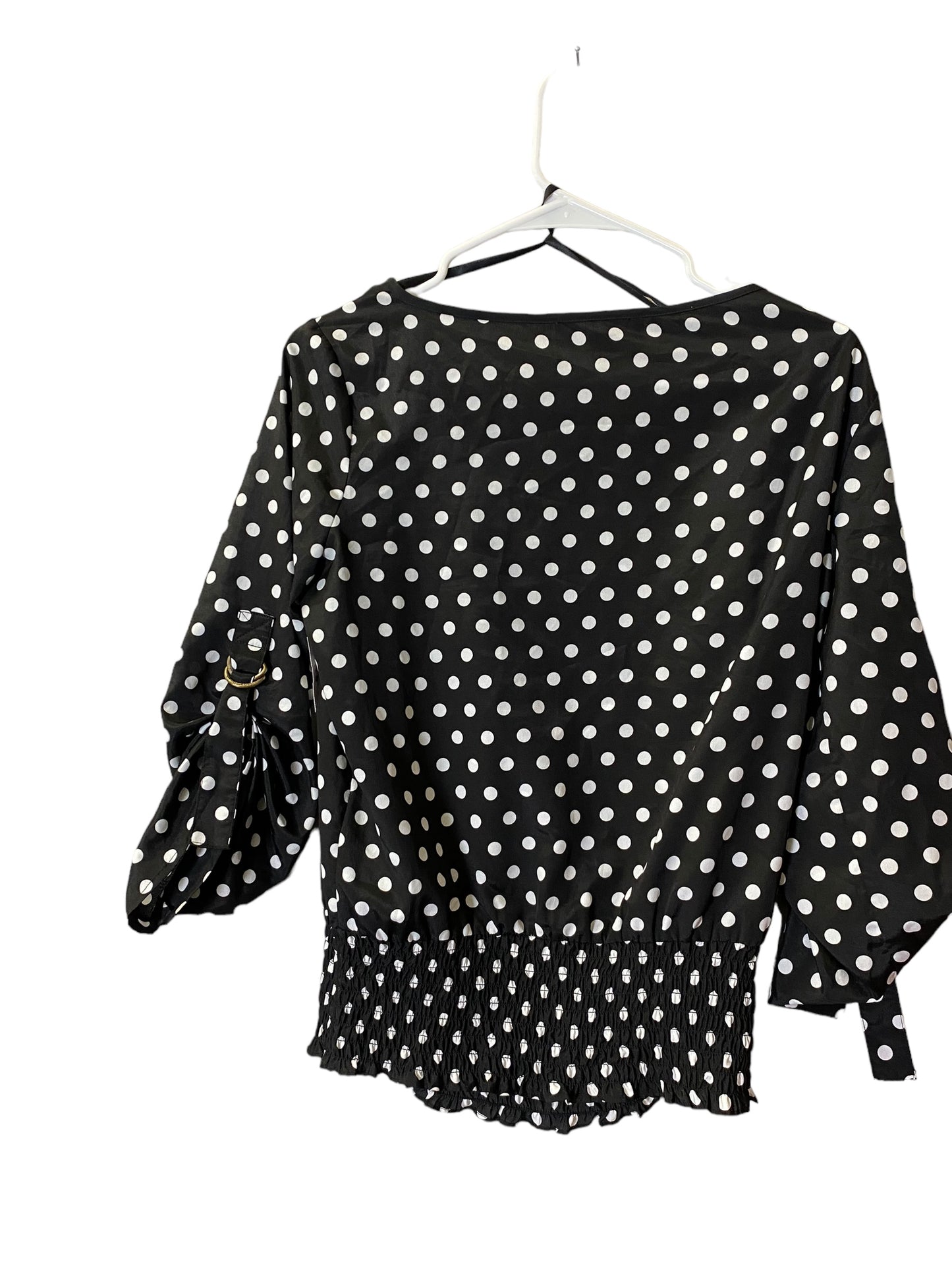 Top Long Sleeve By Michael Kors In Polkadot Pattern, Size: S