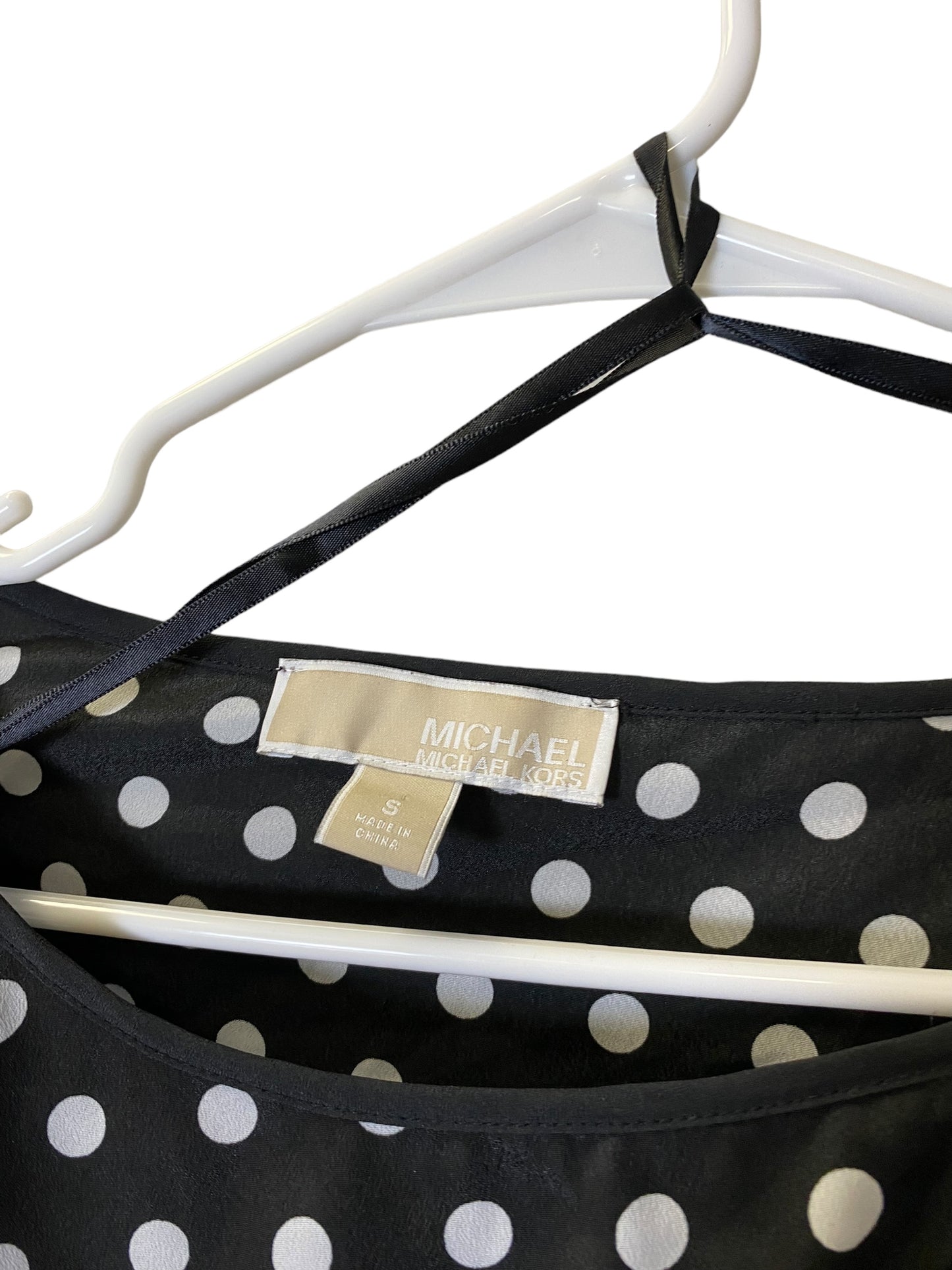 Top Long Sleeve By Michael Kors In Polkadot Pattern, Size: S