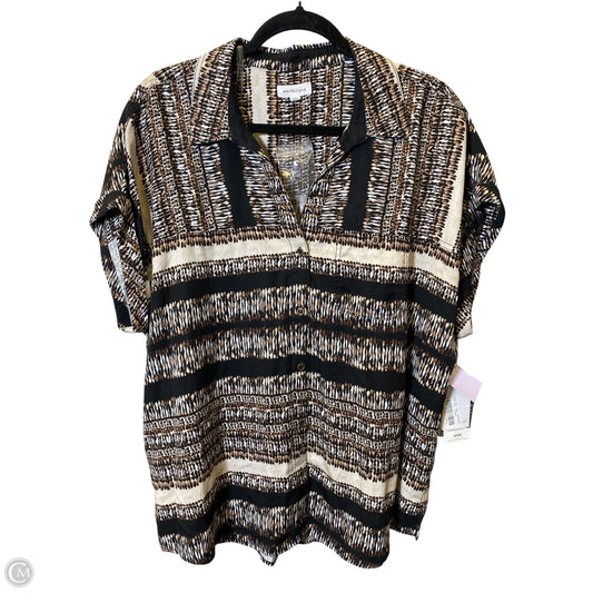 Blouse Short Sleeve By West Bound In Multi-colored, Size: Xl