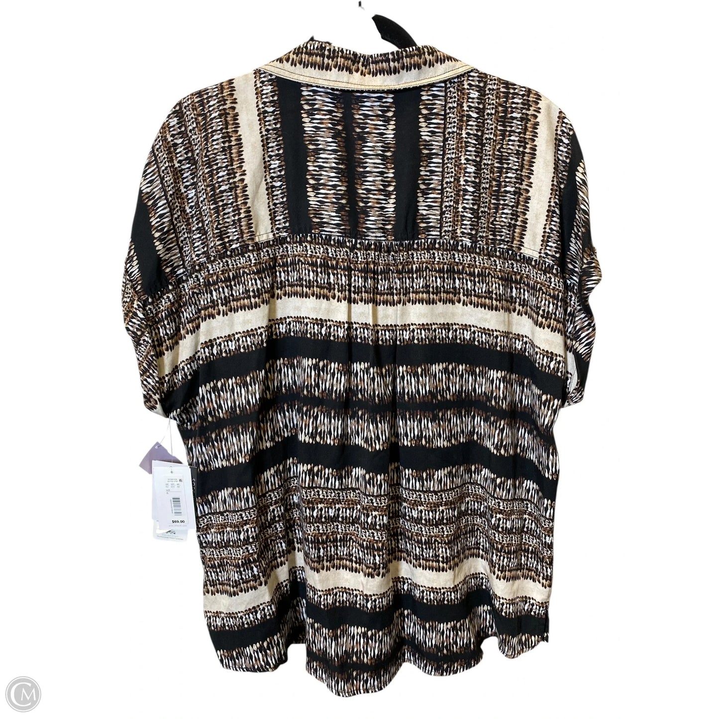 Blouse Short Sleeve By West Bound In Multi-colored, Size: Xl