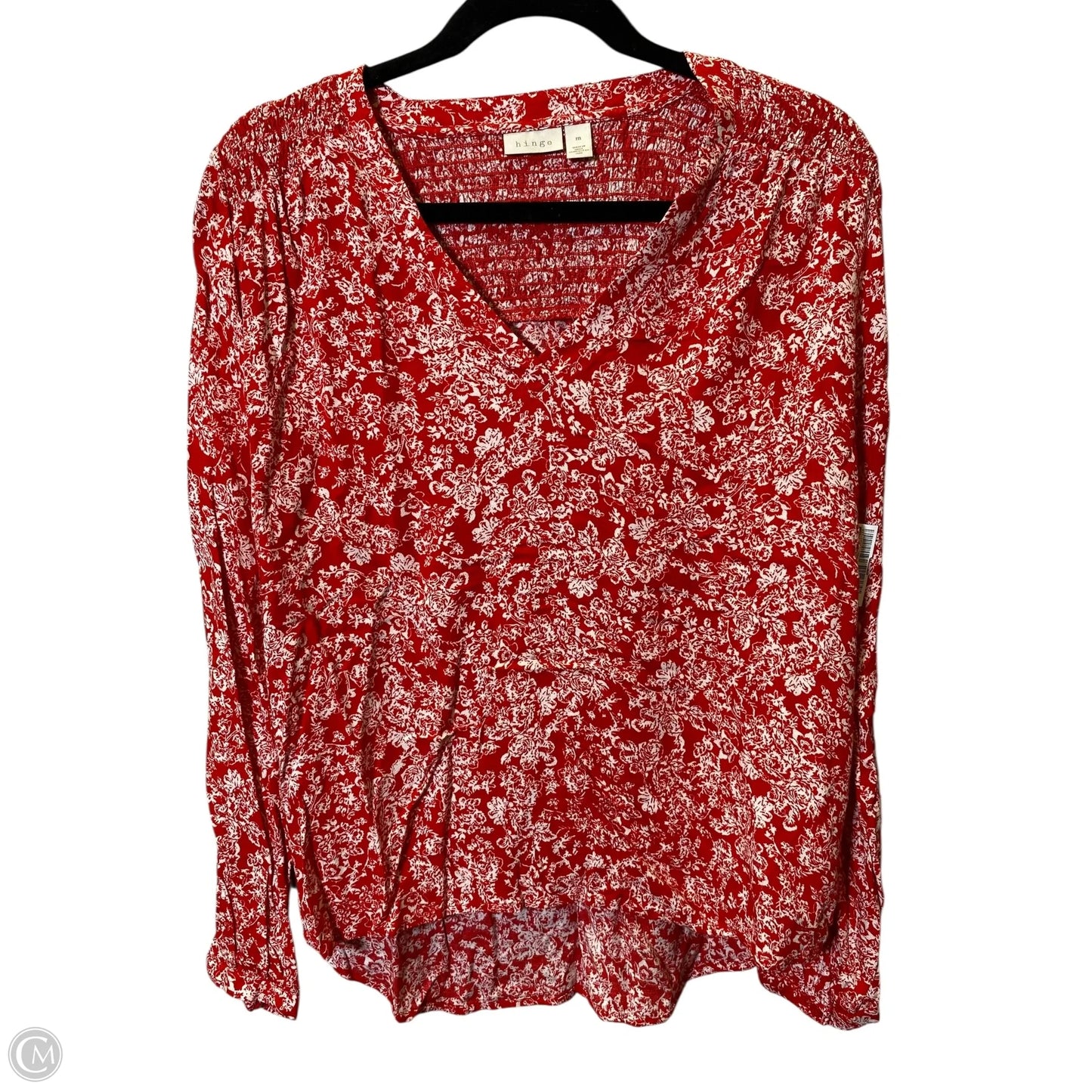 Top Long Sleeve By Hinge In Floral Print, Size: M