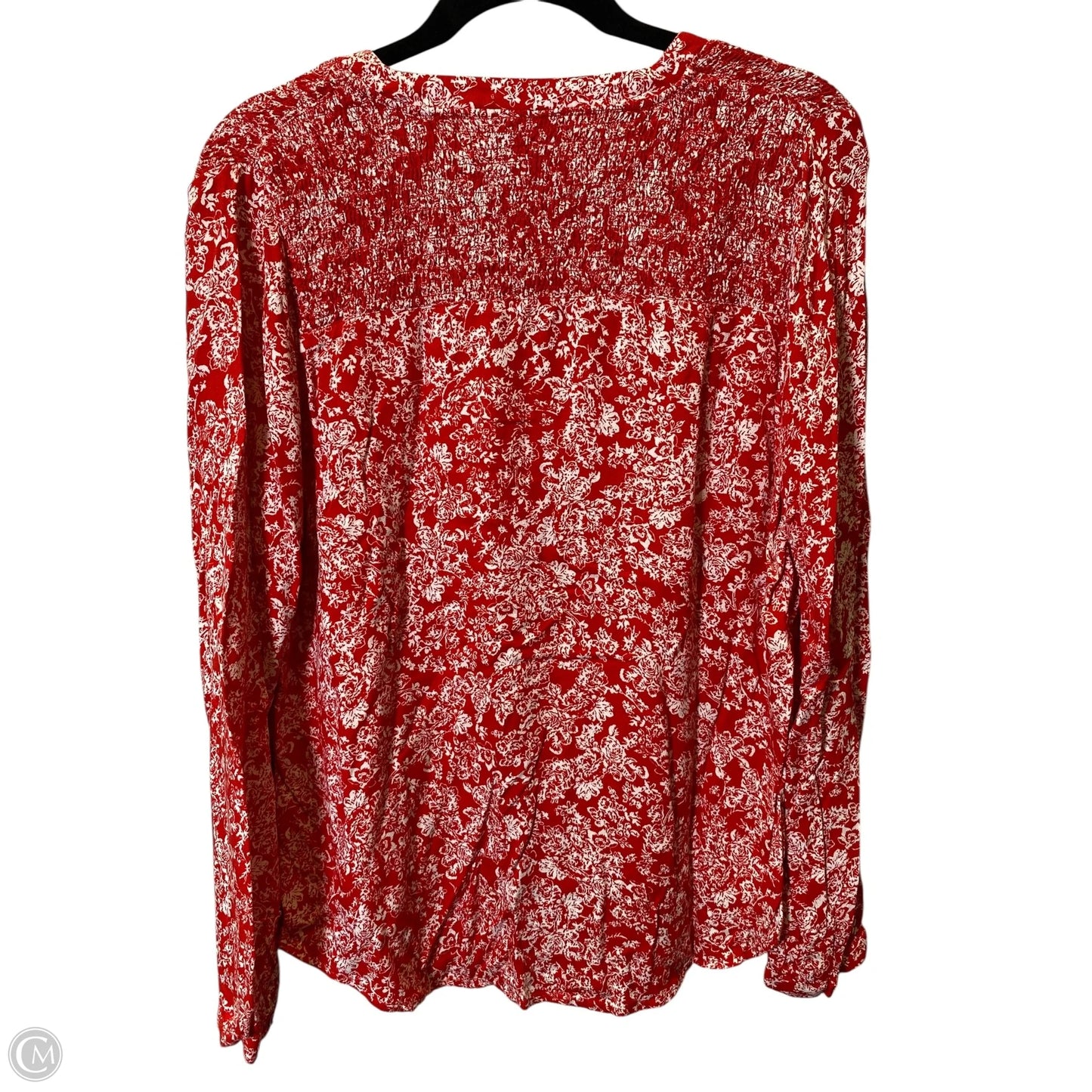 Top Long Sleeve By Hinge In Floral Print, Size: M