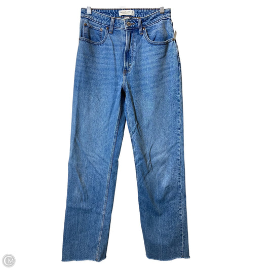 Jeans Straight By Abercrombie And Fitch In Blue Denim, Size: 4