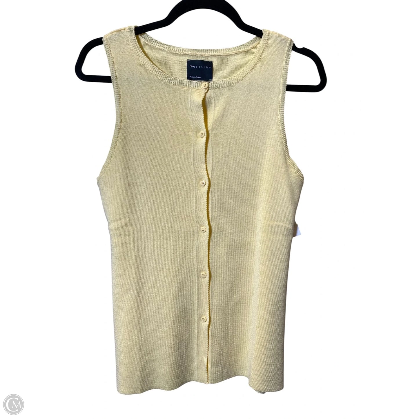 Vest Sweater By Asos In Yellow, Size: L
