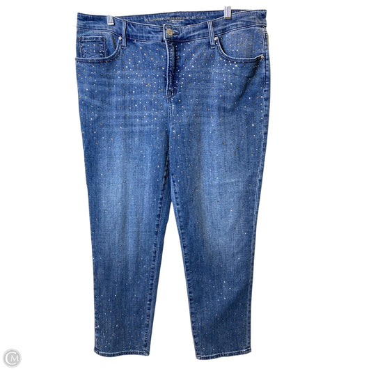 Jeans Straight By Chicos In Blue Denim, Size: 16