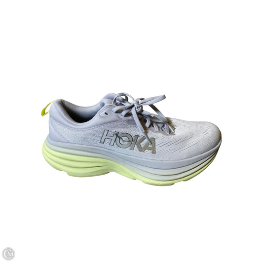 Shoes Athletic By Hoka In Grey & Yellow, Size: 10