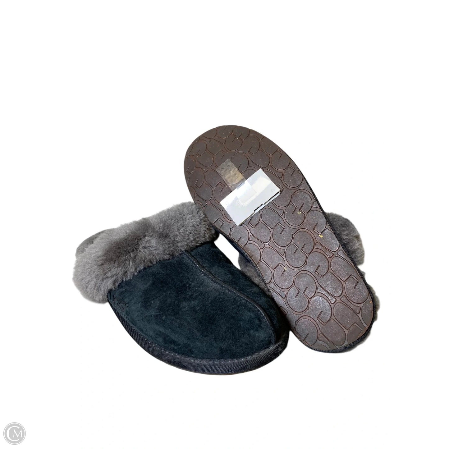 Sandals Flats By Ugg In Black & Grey, Size: 10