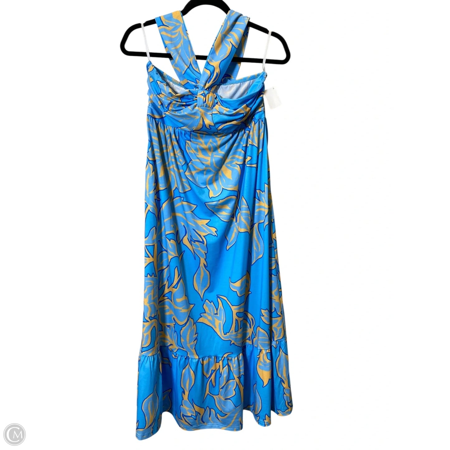 Dress Casual Maxi By Grace Karin In Blue & Yellow, Size: S