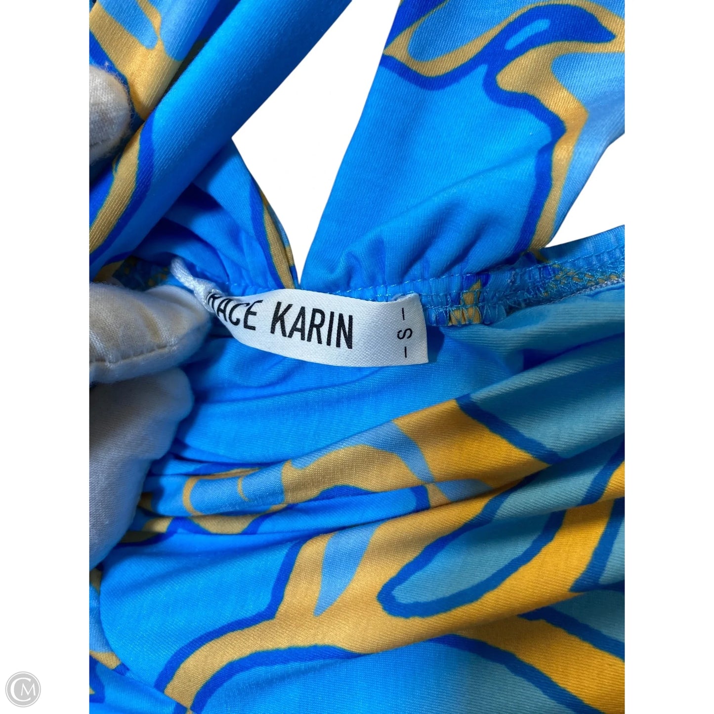 Dress Casual Maxi By Grace Karin In Blue & Yellow, Size: S