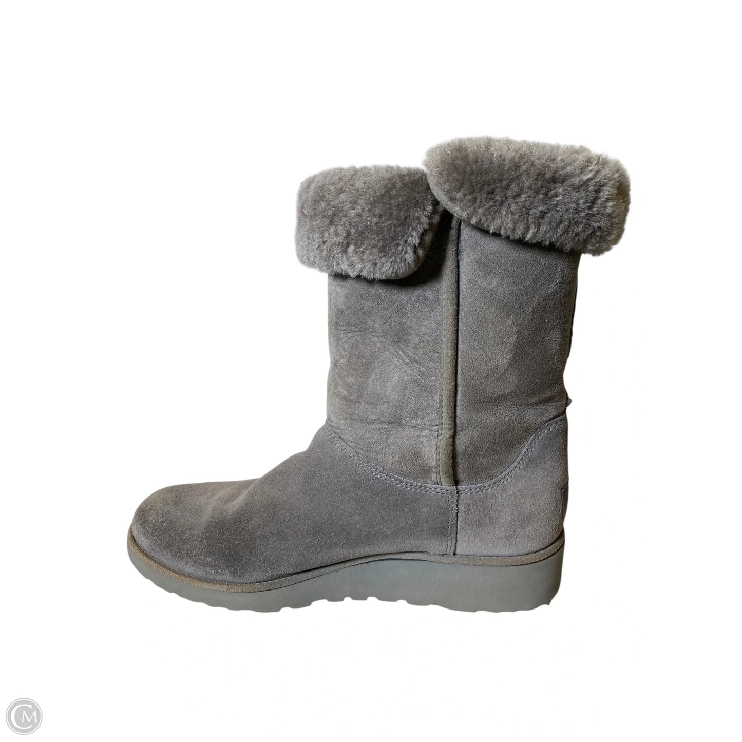 Boots Designer By Ugg In Grey, Size: 9