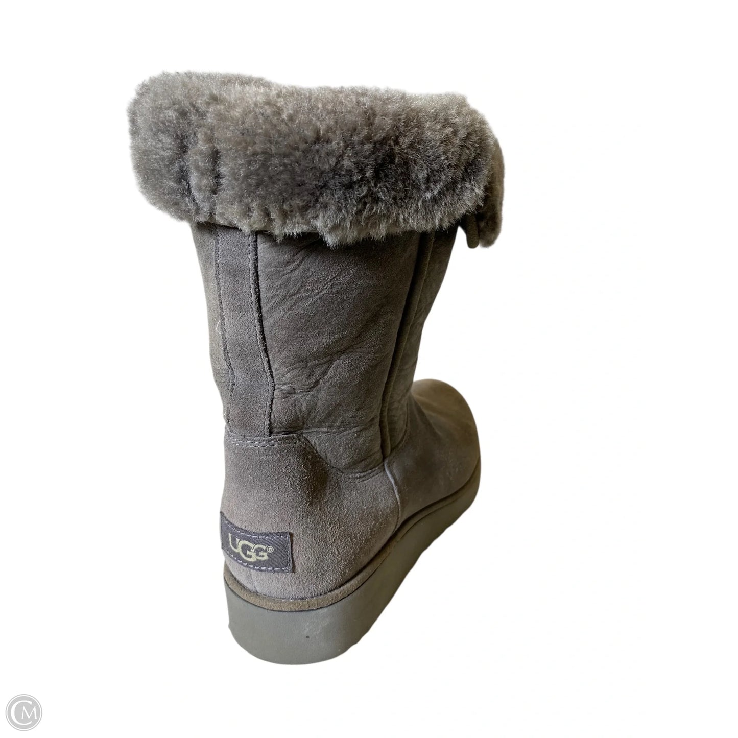 Boots Designer By Ugg In Grey, Size: 9