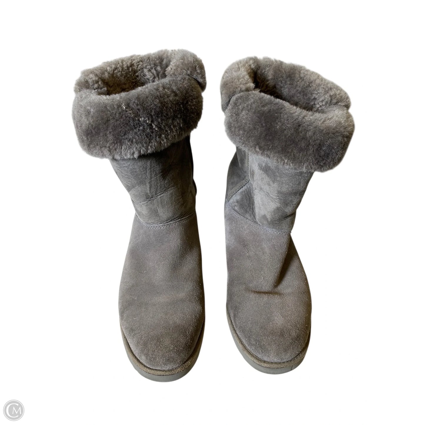 Boots Designer By Ugg In Grey, Size: 9