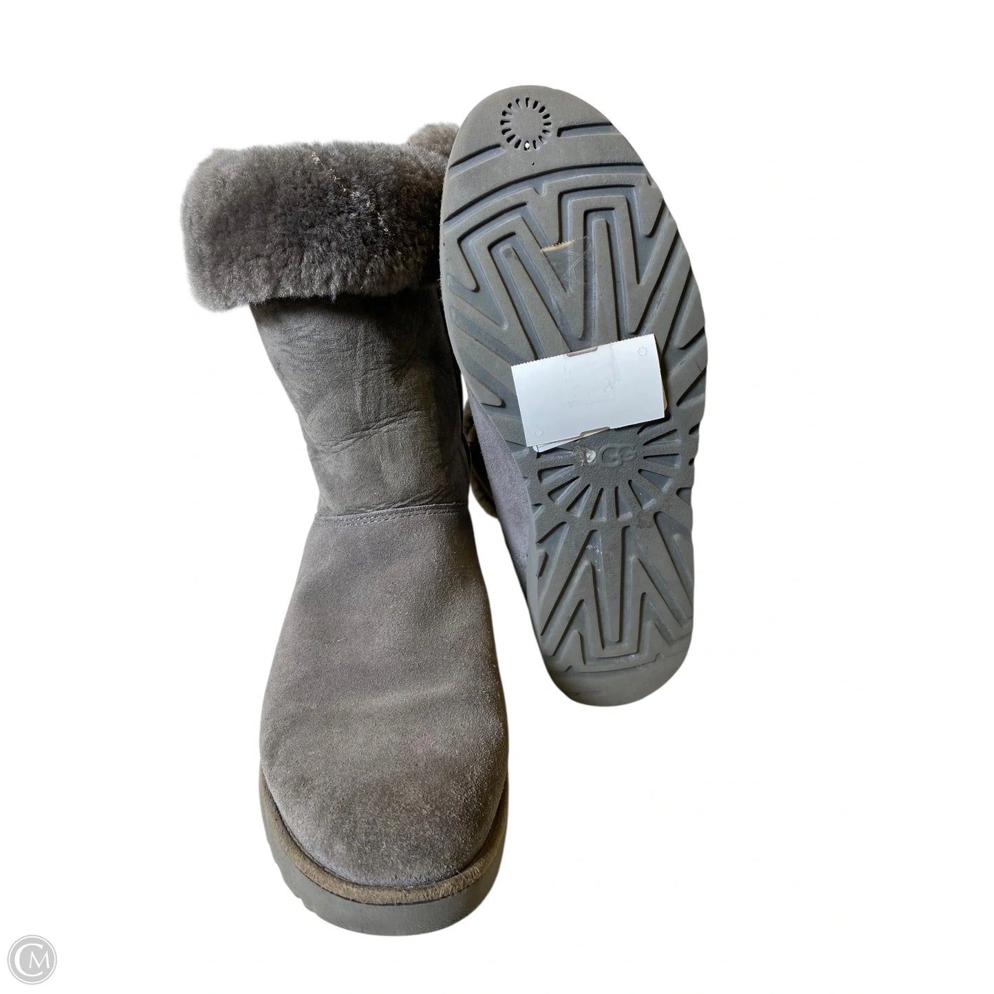 Boots Designer By Ugg In Grey, Size: 9