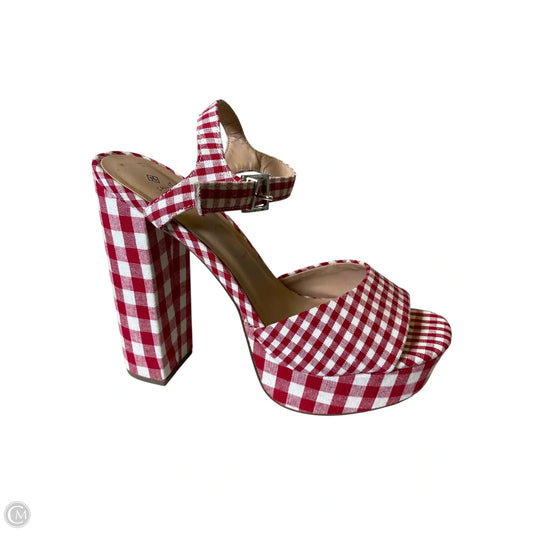 Shoes Heels Block By Call It Spring In Plaid Pattern, Size: 9