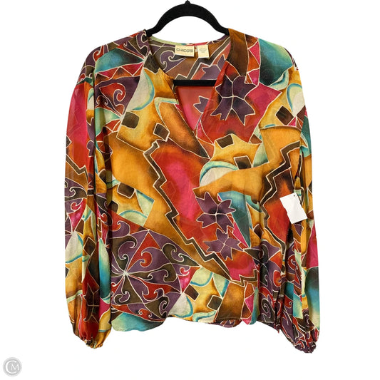 Top Long Sleeve By Chicos In Multi-colored, Size: S