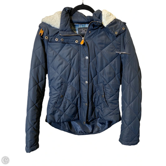 Jacket Puffer & Quilted By Love Tree In Navy, Size: M