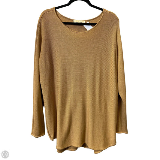 Sweater Cardigan Designer By Michael Kors In Brown, Size: Xl